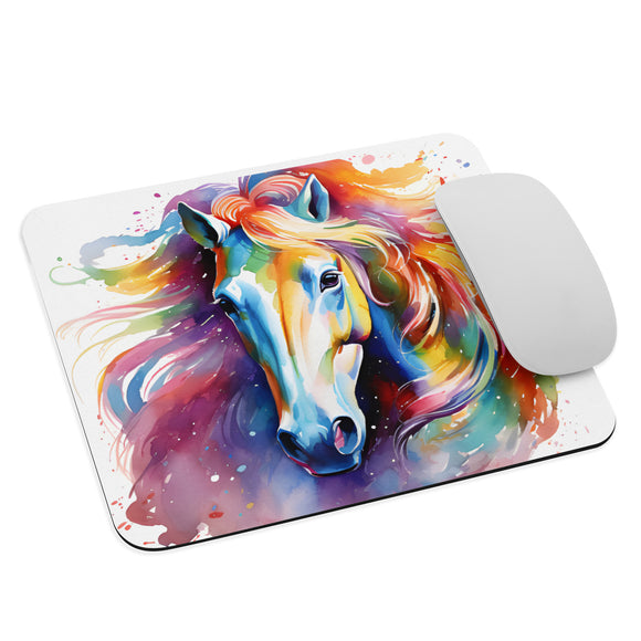 Rainbow Horse Mouse pad
