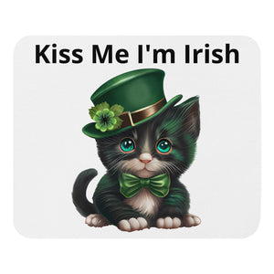 Kiss Me Irish Cat Mouse pad